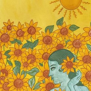 Cotton Tote Bag- Sunflowers - Image 2