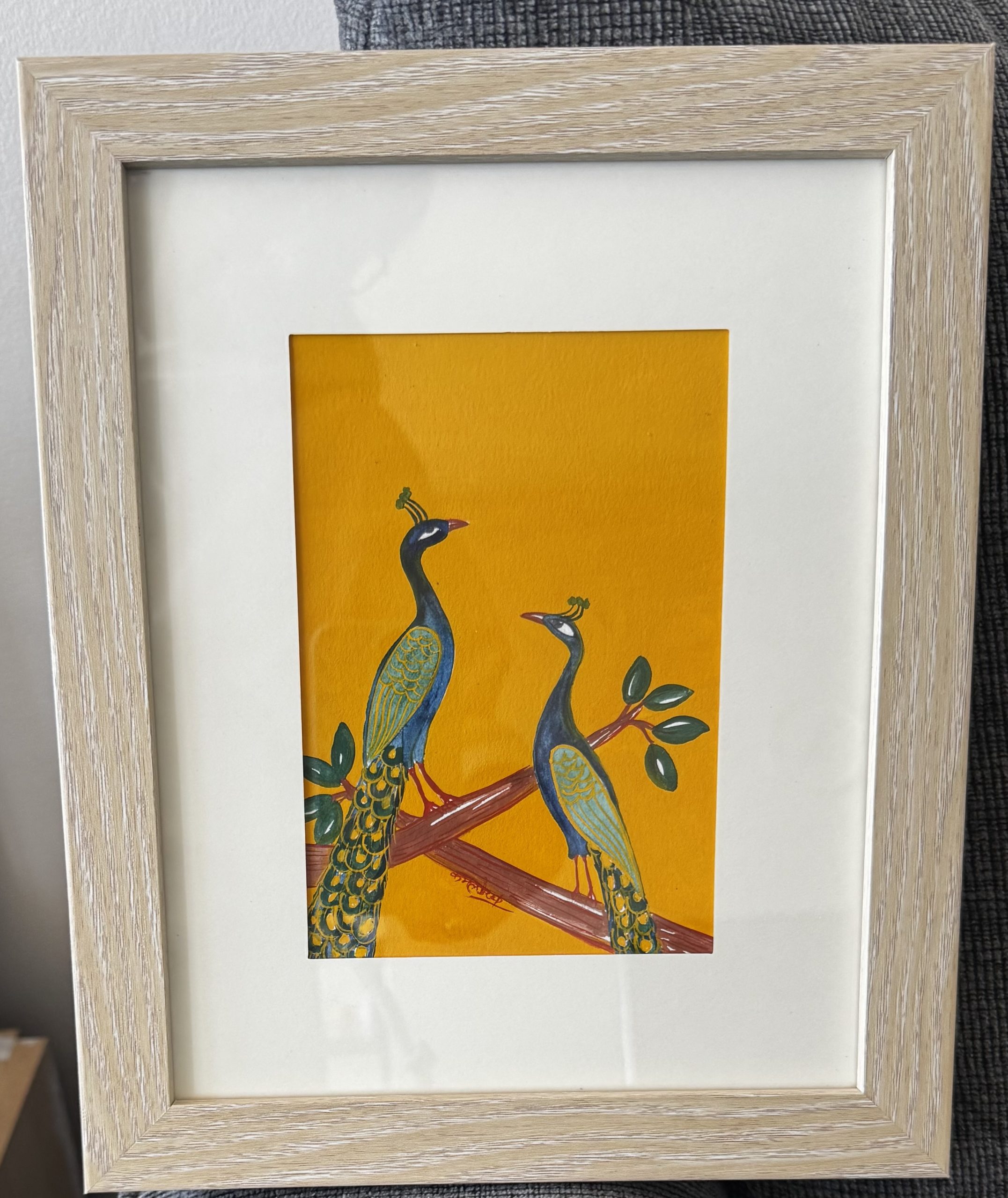 Two peacocks on a branch - Image 3